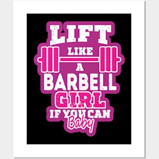 Life like a BARBELL Girl if you can, Baby Posters and Art